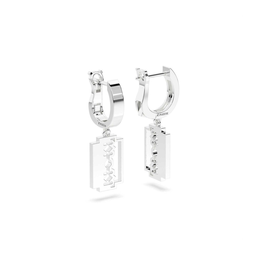 Bông Tai Bạc Razor Line BT008
