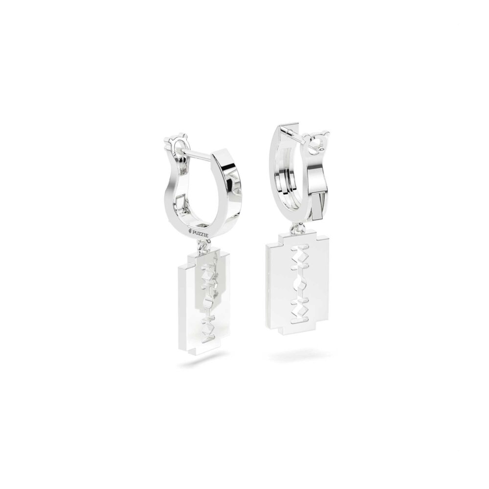 Bông Tai Bạc The Razor BT006