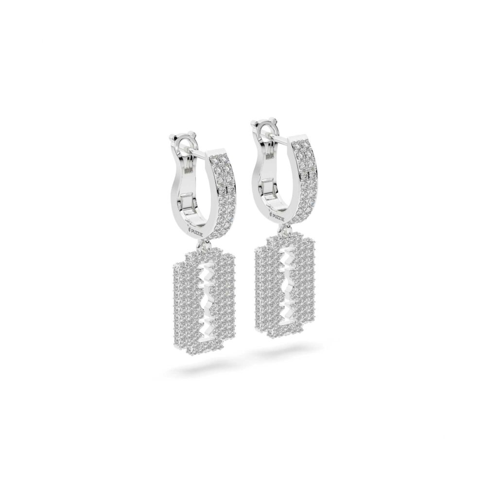 Bông Tai Bạc The Razor BT007