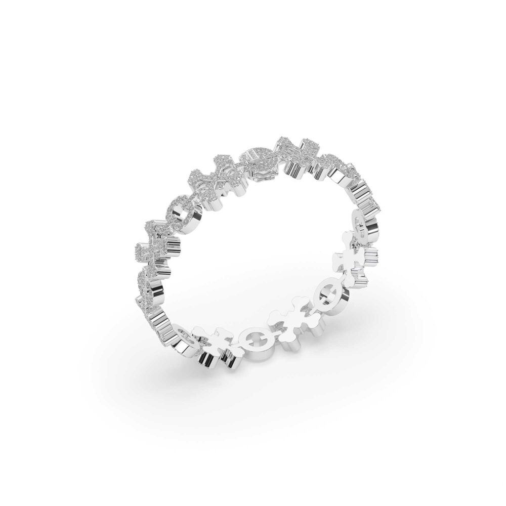 Vòng Tay Tic-Tac-Toe Chain Đính Đá VT033