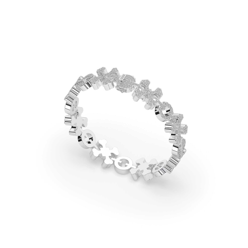 Vòng Tay Tic-Tac-Toe Chain Đính Đá VT033