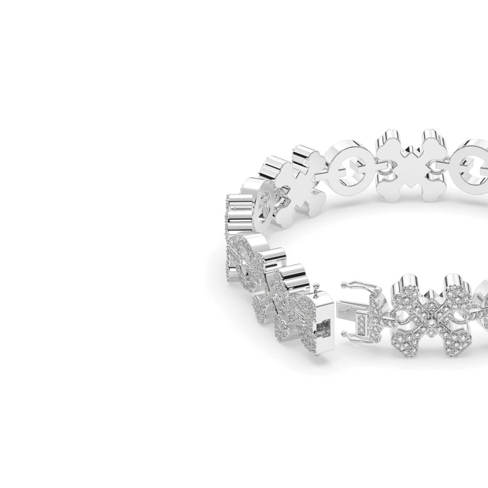 Vòng Tay Tic-Tac-Toe Chain Đính Đá VT033