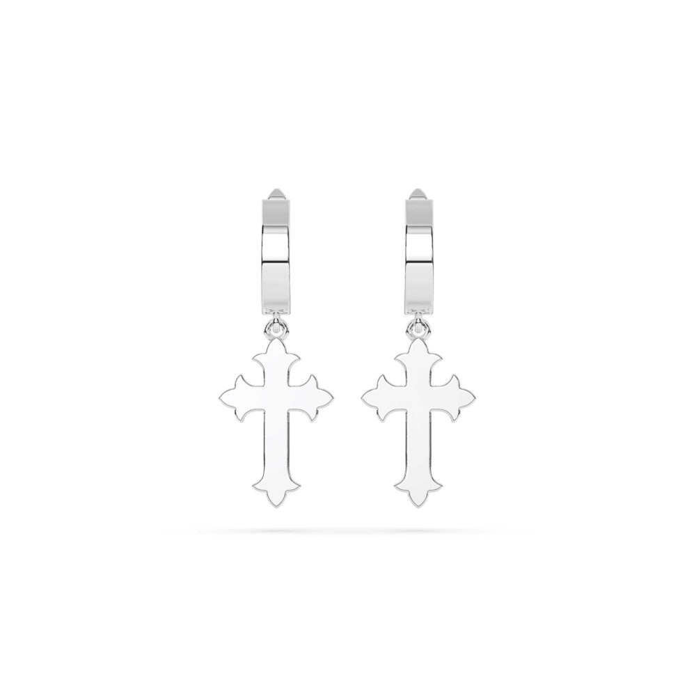 Bông Tai Fleur-De-Lis Cross BT030