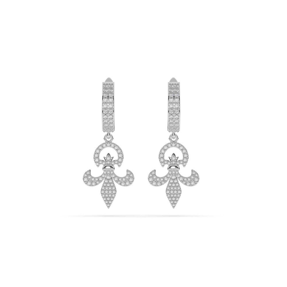 Bông Tai Fleur-De-Lizzie Đính Đá BT039
