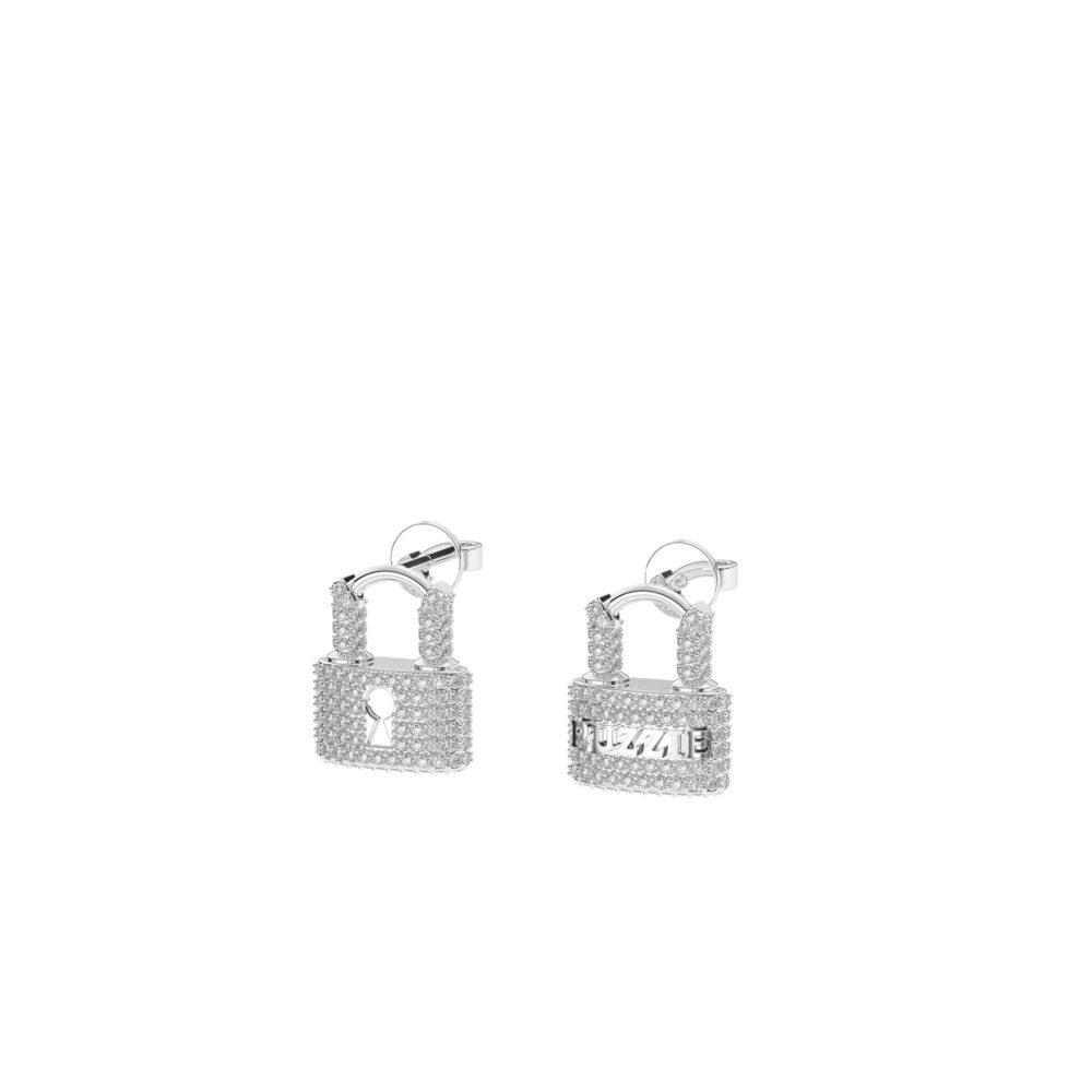 Bông tai Puzzie Locket đính đá BT022
