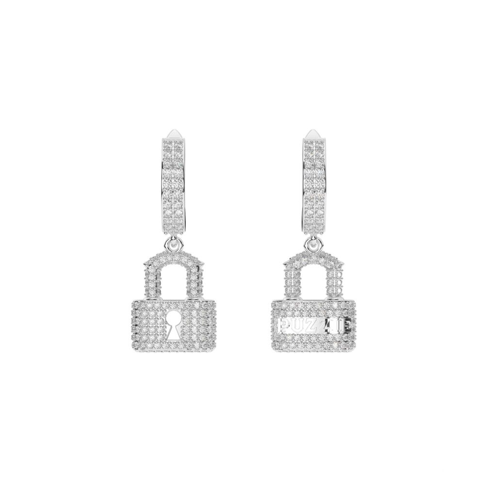 Bông tai Bông Tai Puzzie Locket Đính Đá BT021