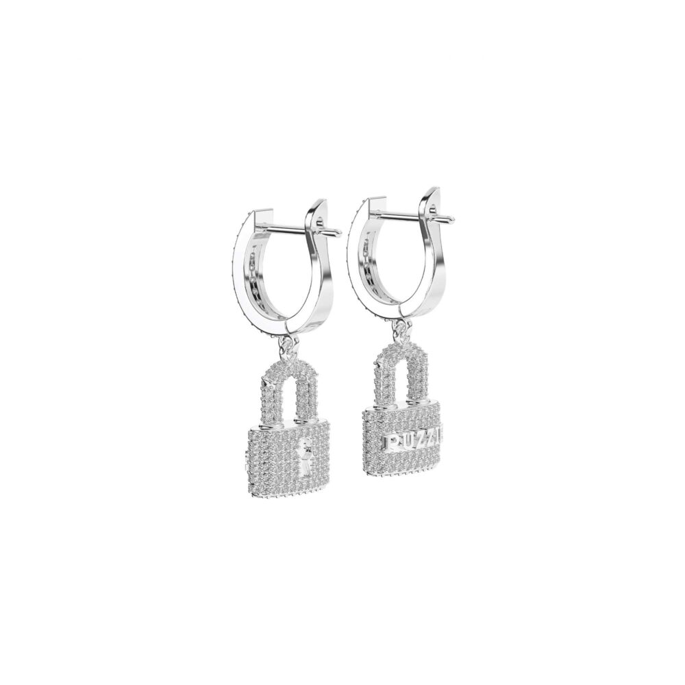 Bông tai Bông Tai Puzzie Locket Đính Đá BT021