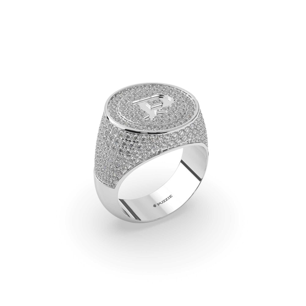 Nhẫn tròn chữ P NU013