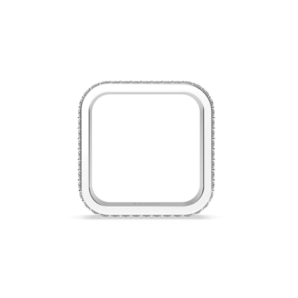 Nhẫn vuông 5 hàng đính đá NU027