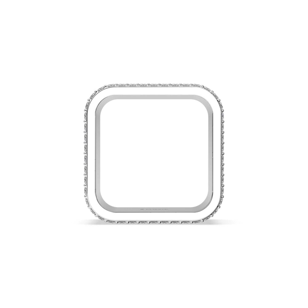 Nhẫn vuông 9 hàng đính đá NU029