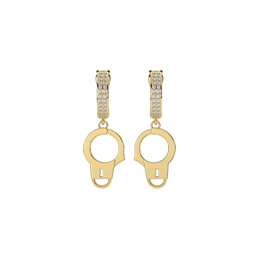 Bông Tai Pair Manacle Đính Đá BT055