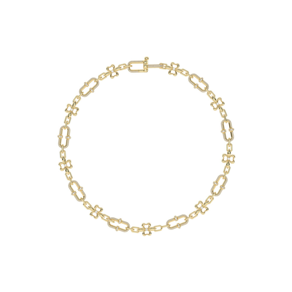 Dây Chuyền Fleur - De - U Đính Đá DC035