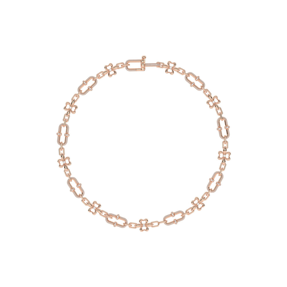 Dây Chuyền Fleur - De - U Đính Đá DC035
